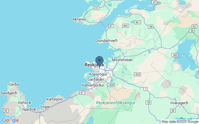 Kaart met locatie Reykjavik
